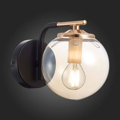 SLE106901-01 Бра Черный/Янтарный E14 1*40W