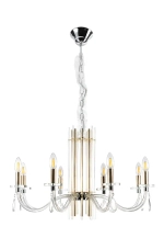 Люстра Crystal Lux AURELIO SP8 GOLD+CHROME/TRANSPARENT 0210/308
