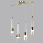 5043/42L L-VISION ODL24 435 глянц.золото/прозрачный/металл/стекло Люстра LED 42W 3000K 4167Лм LUMP