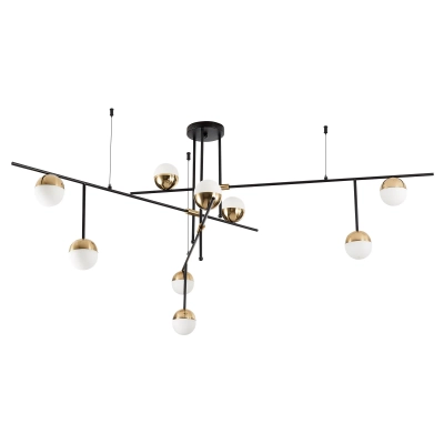 SL1507.422.09 Люстра потолочная ST-Luce Черный/Белый, Золотистый G9 9*5W 4000K