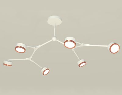 Комплект подвесного поворотного светильника XB9055153/6 SWH/PPG белый песок/золото розовое полированное GX53 (C9055, N8126)