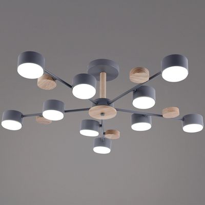 03758-0.3-10 GREY+WOOD GX53 светильник потолочный