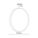 7744/EL COLOR SN Светильник светодиодный потолочный пластик/белый/красный LED 70Вт 3000-6000К D480 IP43 пульт ДУ MAVIC