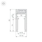 Профиль KLUS-GLASS-810-2000 ANOD (Arlight, Алюминий)