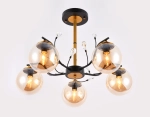 Подвесная люстра TR9072/5 BK/TI черный/янтарь E14 max 40W D620*420