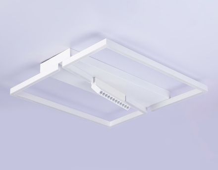 Потолочный светодиодный светильник FL51465/1+1 WH белый 85W 3000K-6400K+4200K 600*600*110 (ПДУ РАДИО 2.4G)