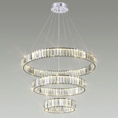 4930/88L L-VISION ODL24 593 хром/прозрачный металл/хрусталь Люстра LED 88W 4000K 10200Лм VEKIA