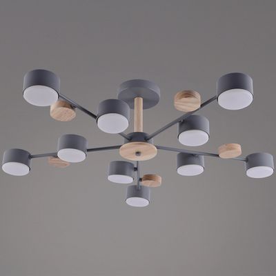 03758-0.3-10 GREY+WOOD GX53 светильник потолочный