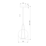 Подвесной светодиодный светильник со стеклянным плафоном 50267/1 LED синий, LED