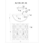 SL1105.201.02 Светильник настенный ST-Luce Золотистый с патиной/Золотистый, Прозрачный E14 2*60W