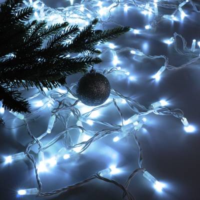 Новогодняя гирлянда нить белый 10м IP65 400-101 белый