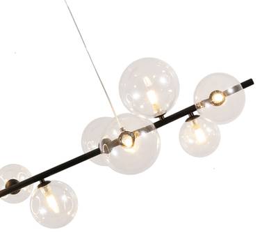 07608-7A,19 Люстра Иона черный w90*28 h150 G9 7*5W+ Led 17W (4000K) (Led) (лампами не комплектуется)