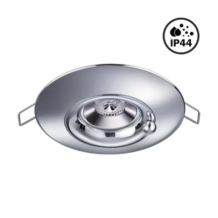 370790 SPOT NT21 596 хром Светильник встраиваемый влагозащищенный IP44 GU10 50W 220V WATER