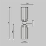 Настенный светильник (бра) Antic E14х2, MOD302WL-02GR. TM Maytoni