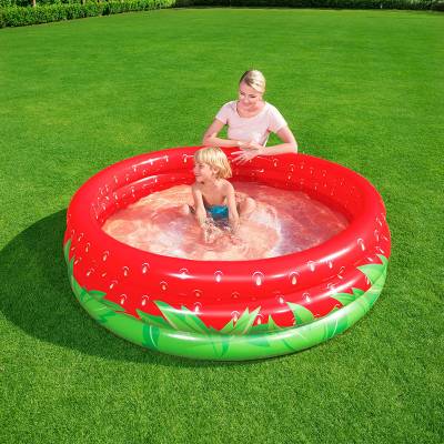 Бассейн круглый надувной 160*38 см, 508 л, Sweet Strawberry 51145 Bestway