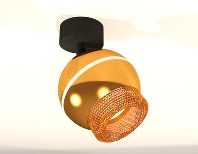 Комплект поворотного светильника с дополнительной подсветкой XM1105010 PYG/SBK/CF золото желтое полированное/черный песок/кофе MR16 GU5.3 LED 3W 4200K (A2210, C1105, N7195)