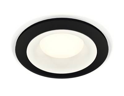 Комплект встраиваемого светильника XC7622001 SBK/SWH черный песок/белый песок MR16 GU5.3 (C7622, N7010)