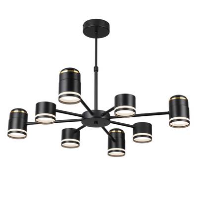 8234/8C COMFI LN25 черный, металл/акрил Люстра потолочная LED GX53 8*10W + LED-проектор 4*5W 2700К 220V VIRSAVA