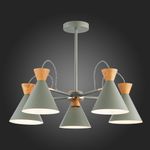 SLE125112-05 Люстра потолочная Серый, Золотой/Серый, Темное дерево E14 5*40W