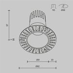 Встраиваемый светильник Dip Hight+ 3000K 10Вт 50° DL120-10W-3K-TRS-B. TM Maytoni