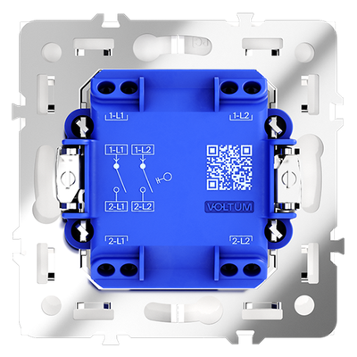 VLS020102 Выключатель встраиваемый VOLTUM S70 двухклавишный 10А, (белый матовый) (ТМ Maytoni)