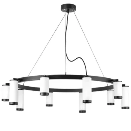 LR02036586540 Люстра RULLO 10х50W GU10 ЧЕРНЫЙ/БЕЛЫЙ (571020+214436-5+214486-5+203437-10)