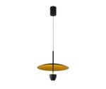 08466-35,19(33) Подвес Синди черный/золото d35 h160 Led 7W (4000K) с лифтом
