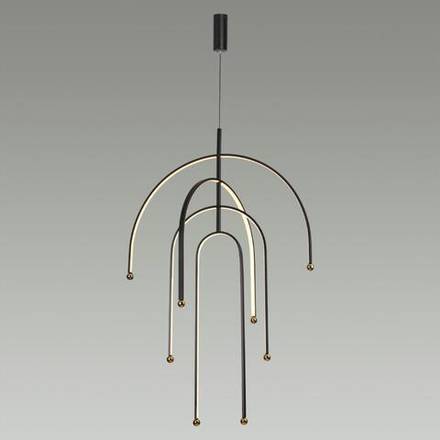 6633/95L HIGHTECH ODL24 285 металл/черный/акрил Подвесной светильник (регулируемые рожки) LED 95W 3000K 220V MEMFI