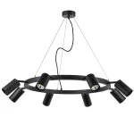 LR018378 Люстра RULLO 8х50W GU10 ЧЕРНЫЙ (571018+214437-8)