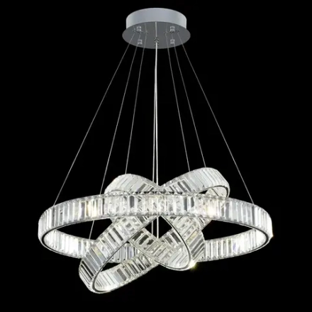 Citilux Чезаре CL338381 LED Люстра хрустальная с пультом Хром