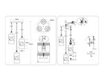 Светильник подвесной TR3414/3 BK черный E27/3 max 60W D320*1000