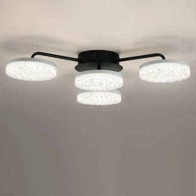 8236/4CL LEDIO LN25 000 черный, металл/акрил Люстра потолочная с ПДУ LED 55W 3000-6000К 220V DIDANA