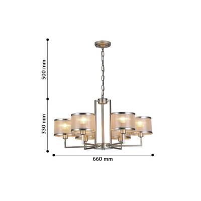 Подвесная люстра Bonbon 2487-6P, 6*E14*40W. ТМ F-Promo