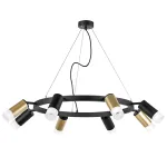 LR0184043741 Люстра RULLO 8х50W GU10 ЧЕРНЫЙ/ЗОЛОТО (571018+214440-4+214437-4+202431-8)