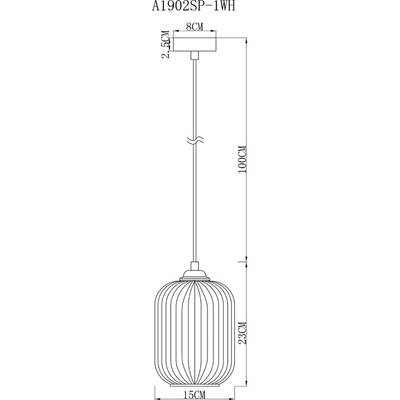Подвесной светильник Arte Lamp ARWEN A1902SP-1WH, 1хE27
