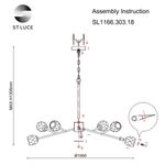 SL1166.303.18 Светильник подвесной ST-Luce Латунь/Прозрачный G9 LED 18*3W
