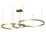 08223,33P(3000K) ЛюстраТор матовое золото w133.5*95(d80+60+40) h150 Led 100W (3000K) диммируемая, с пультом ДУ