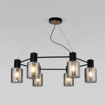 Подвесной светильник 70219/6 черный/античная бронза, E14х6