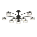 8349/10C COMFI LN26 232 черный/прозрачный, металл/стекло Светильник потолочный LED GX53 10*7W 220V NATALINA