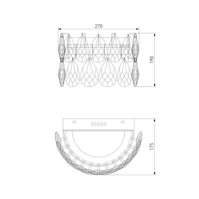 Настенный светодиодный светильник с хрусталем 437/1 Strotskis, LED