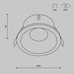 Встраиваемый светильник Зум / Zoom 1*GU10 10 Вт IP65, DL032-2-01W. TM Maytoni