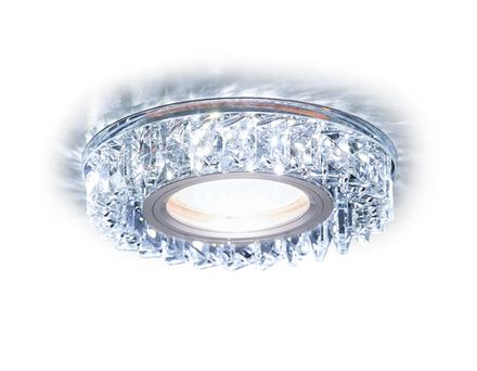 Встраиваемый точечный светильник со светодиодной лентой S255 CH хром/прозрачный хрусталь/MR16+3W(LED WHITE)