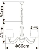 Подвесная люстра Arte Lamp ORLEAN A9310LM-5WG, 5хE27
