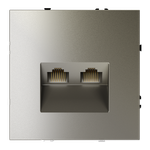VLS060204 Розетка компьютерная встраиваемая VOLTUM S70 двойная RJ45+RJ45 кат.6, (шелк) (ТМ Maytoni)