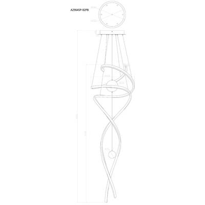 Подвесная люстра Arte Lamp EUPHORIA A2964SP-82PB, 1хLED