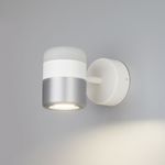 Настенный светодиодный светильник в стиле минимализм 20165/1 LED белый / серебро