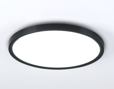 Потолочный светодиодный светильник FZ3055 BK черный IP44 33W+10W 6400+6400К D375*40 (Без ПДУ)