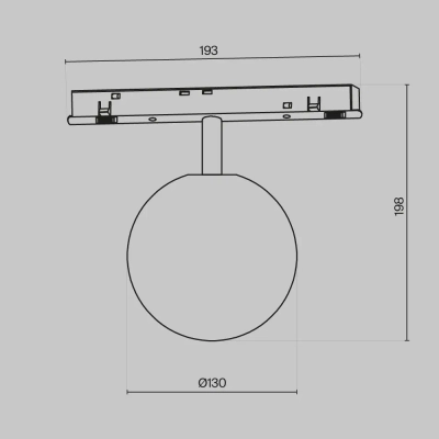 Трековый светильник Луна / Luna Exility 2700-6000K 5Вт 360° Dim Dali1, TR038-4-5WTW-DD-B. TM Maytoni