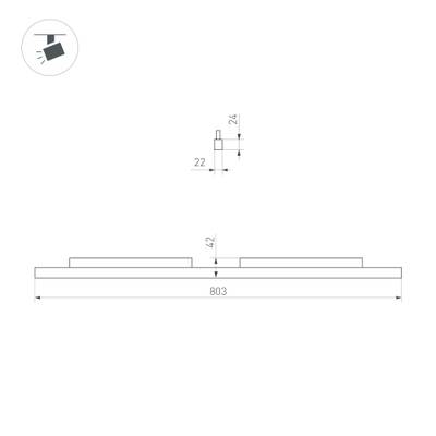 Светильник MAG-ORIENT-FLAT-L800-27W Day4000 (BK, 100 deg, 48V) (Arlight, IP20 Металл, 5 лет)