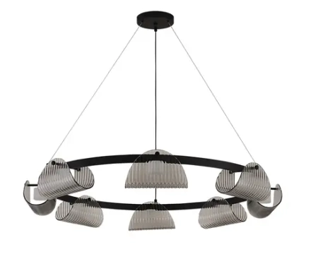 Люстра Каспи черный d95 h150 Led 8*6W (4000K)